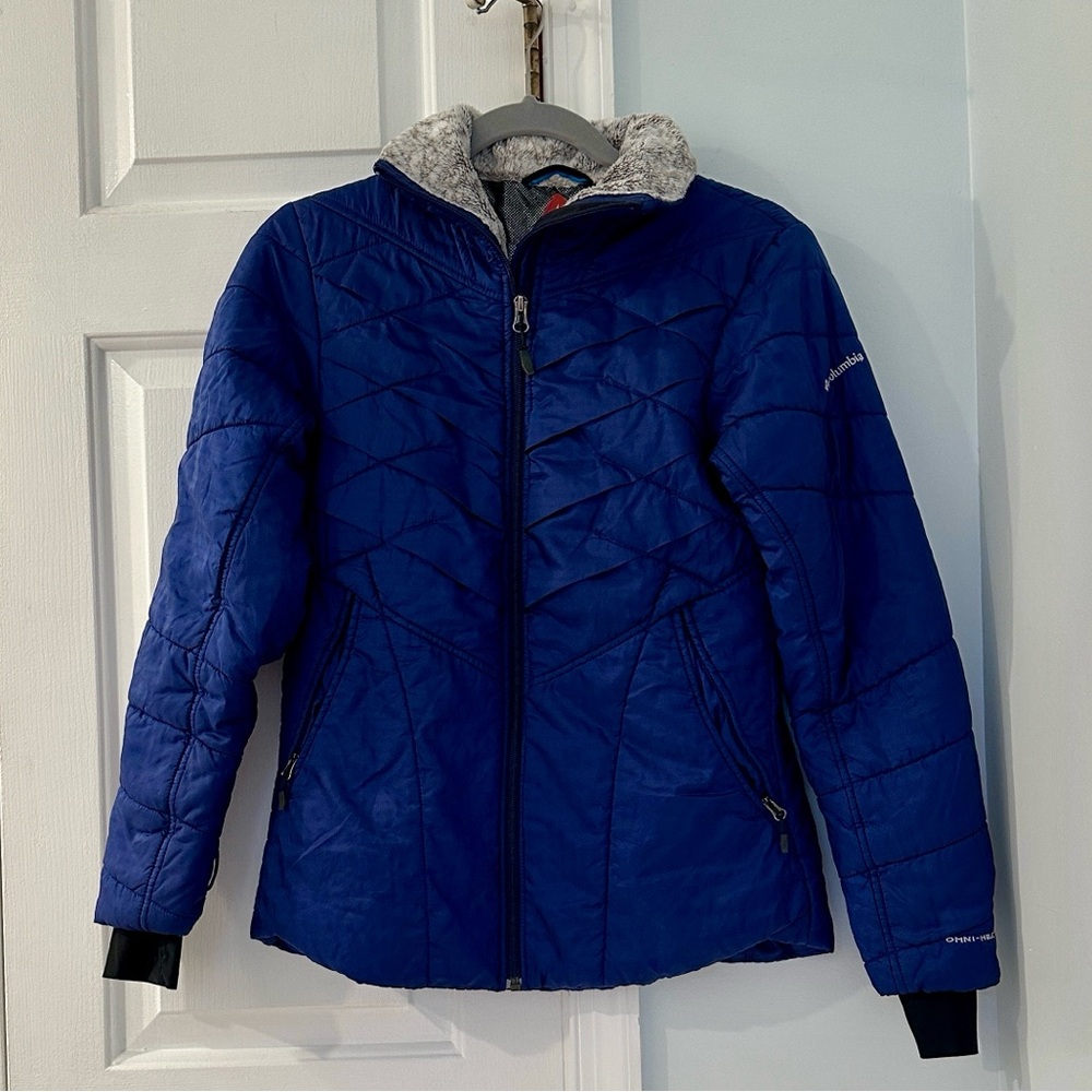 Columbia Women's Omni Heat Kaleidaslope Insulated Jacket Royal Blue